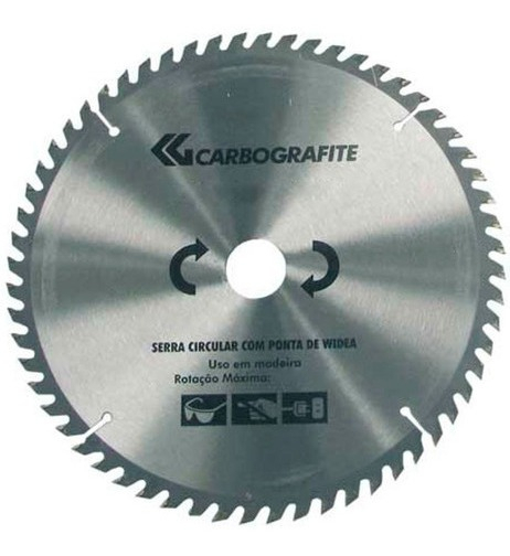serra circular para madeira 250 x 30mm 36 dentes carbografite