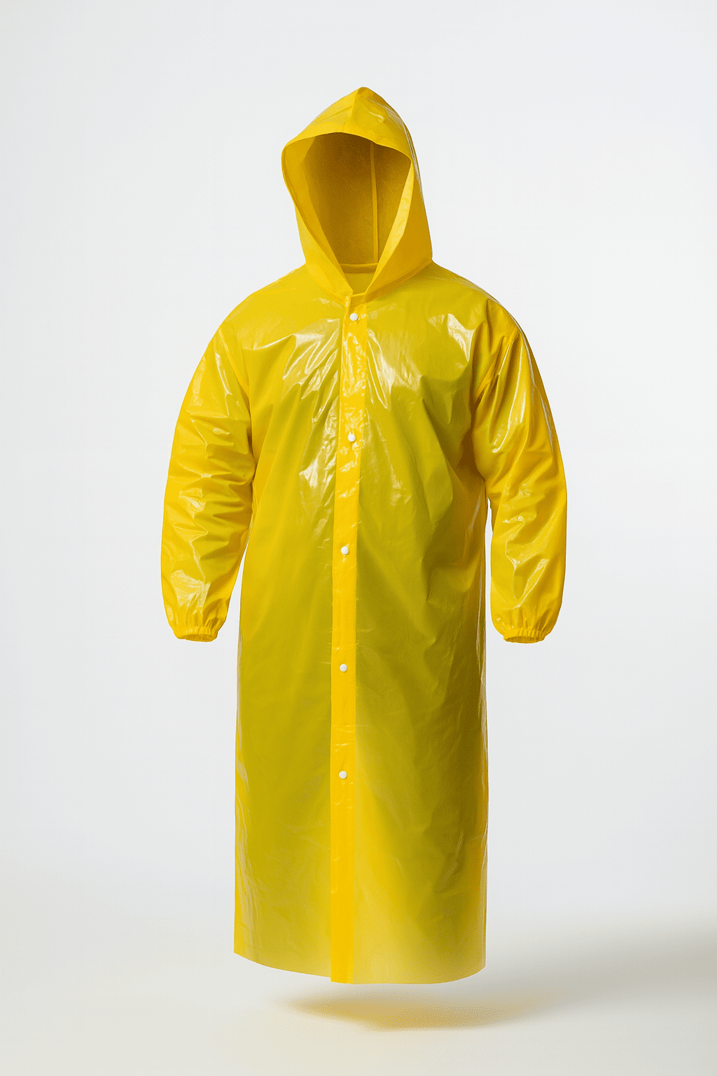 capa de chuva polietileno reutilizável amarelo brasmo